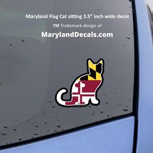 Maryland Cat car decal sticker waterproof vinyl